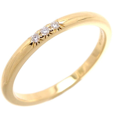 TIFFANY Forever Wedding Band 3P Diamond Women's Men's Ring 750 Yellow Gold No. 14.5
