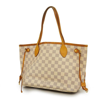 LOUIS VUITTON Tote Bag Damier Azur Neverfull PM N51110 White Ladies