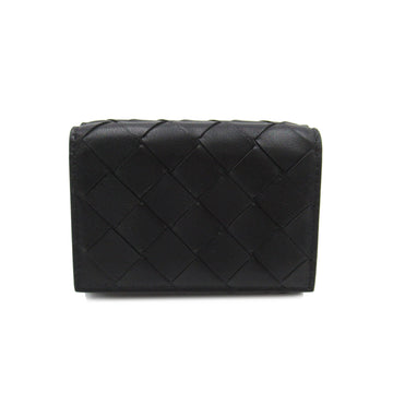 BOTTEGA VENETA Intrecciato Tri-Fold Wallet Black leather 609285-VCPP2/8803