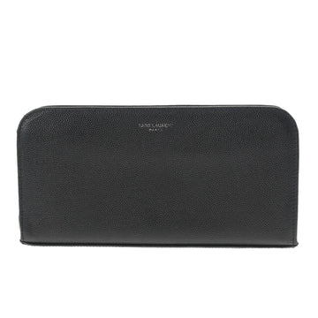 Shop Saint Laurent YSL LINE ORIGAMI TINY WALLET IN GRAINED LEATHER