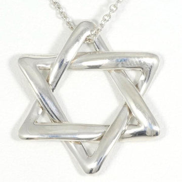 TIFFANY Star of David silver necklace total weight about 3.7g 61cm jewelry