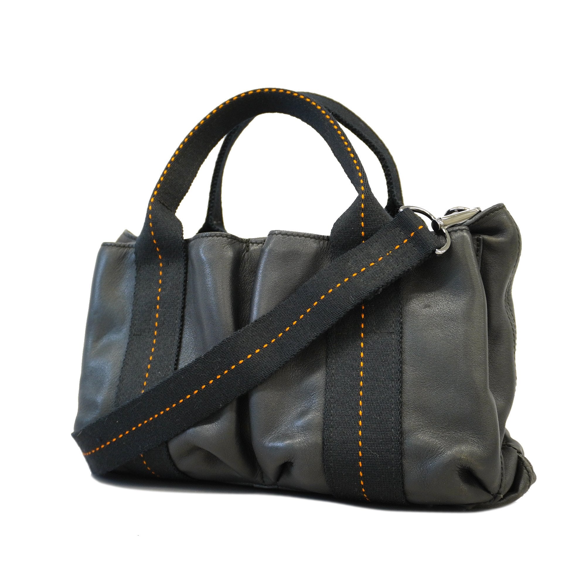 Hermès Vintage - Caravan Horizontal PM - Black - Leather Handbag - Avvenice