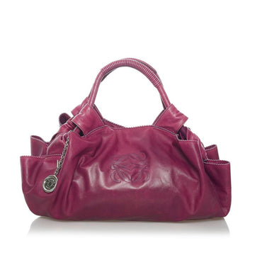 Loewe Anagram Nappaaire Handbag Purple Leather Ladies LOEWE