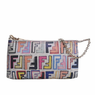 FENDI Zucca Chain Pouch 8BR592 Multicolor Women's