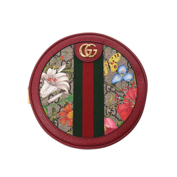 GUCCI Offdia Pack Flora Beige/Red 598661 Women's GG Supreme Canvas Backpack/Daypack
