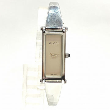 GUCCI 1500L Quartz Bangle Watch Silver Ladies