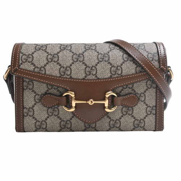 GUCCI Horsebit 1955 GG Supreme shoulder bag 699296 beige brown