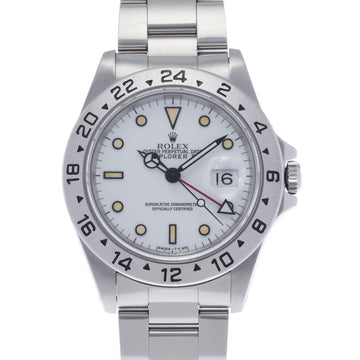 ROLEX Explorer 2 tritium single breath 16570 men's SS watch self-winding white dial