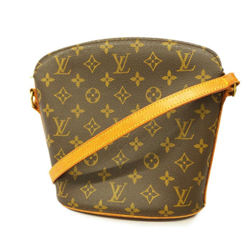 LOUIS VUITTON Shoulder Bag Monogram Drouot M51290 Brown Ladies