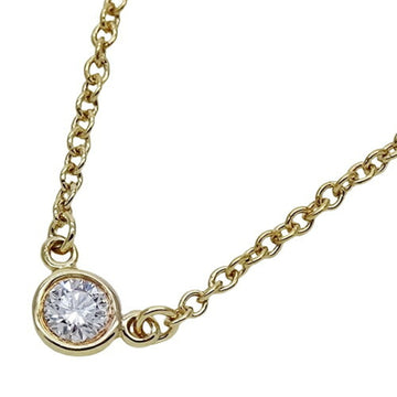 TIFFANY&Co. Necklace Ladies 750YG 1P Diamond Elsa Peretti Vised Yard Yellow Gold Polished