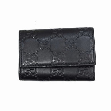 GUCCI Shima Key Case 138093 2184 Leather Black