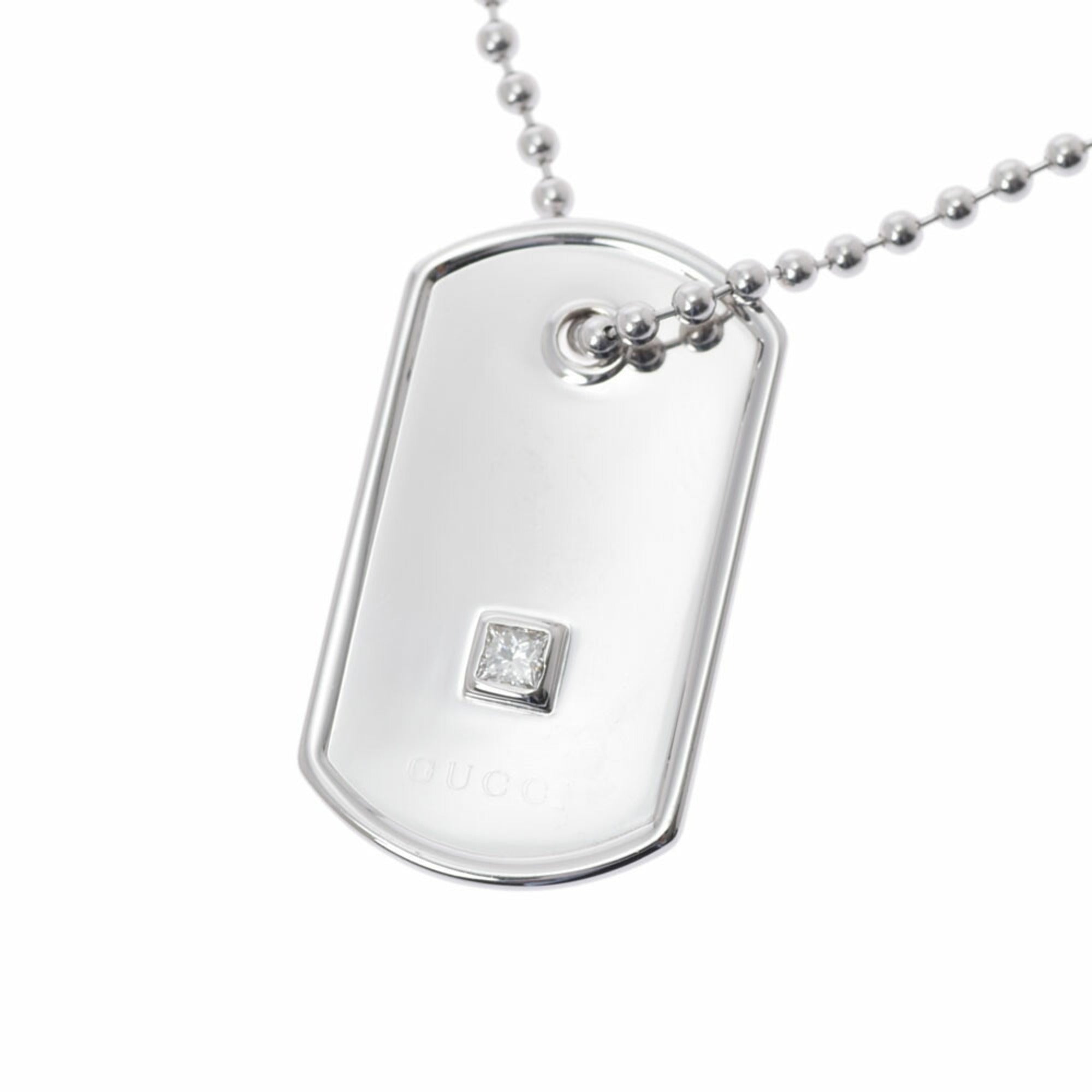 Gucci Dog Tag Necklace Charm Ball Silver 925 w/ Protective bag storage box  | eBay