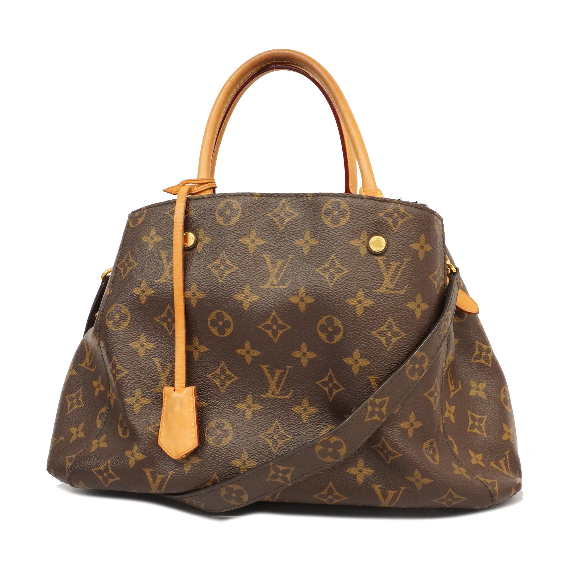 Auth Louis Vuitton Monogram 2way Bag Montaigne MM M41056 Women's  Handbag,Shoulder Bag,Tote Bag