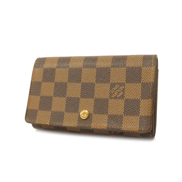 LOUIS VUITTONAuth  Damier Portefeuille Tresor N61736 Men,Women,Unisex Wallet