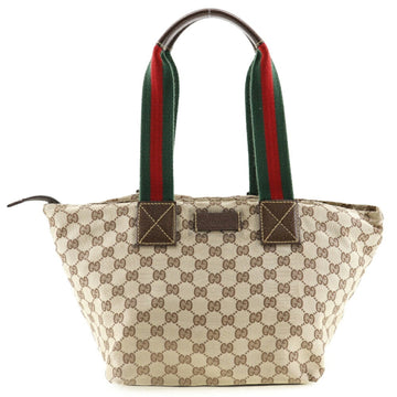 GUCCI Sherry line tote bag 131230 GG canvas Made in Italy Brown Shoulder Zipper Ladies