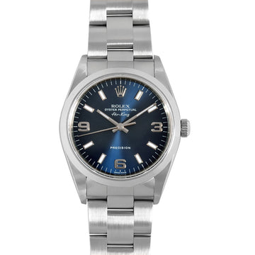 ROLEX Air King 14000 SS A number men's automatic watch blue dial