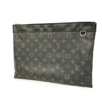 LOUIS VUITTON Clutch Bag Monogram Eclipse Pochette Discovery M62291 Black Men's