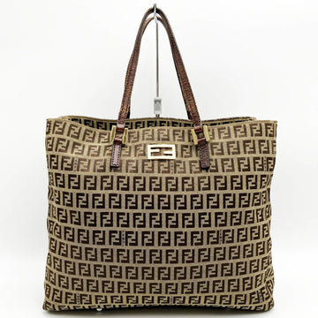 FENDI Zucchino Tote Bag Handbag Brown Ladies Fashion