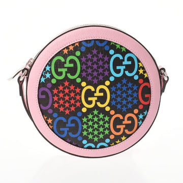 Gucci GG Psychedelic Round Pink / Black 603938 Women's PVC Calf Shoulder Bag
