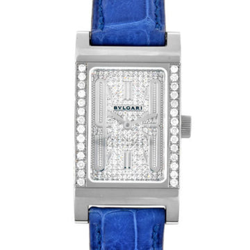 Bvlgari Lettangolo Diamond Bezel K18WG Women's Watch Quartz Dial RTW39G