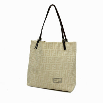 FENDI Tote Bag Zucca Canvas Beige Champagne Ladies