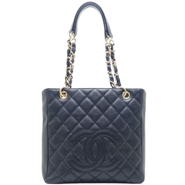 CHANEL Matelasse PST Tote CC A50994 Bag Caviar Skin Black 450195