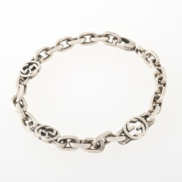 GUCCI Interlocking G Silver Bracelet 620798 # 19 Aged Finish Sterling it0tza8a6hco