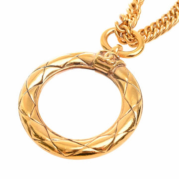 CHANEL Loupe here mark necklace gold ladies