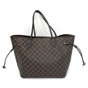 LOUIS VUITTON Neverfull MM Tote Bag N51105 Damier Ebene Brown