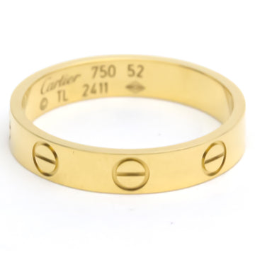 Polished CARTIER Mini Love Ring Band Size #52 US 6 18K GoldBF553367