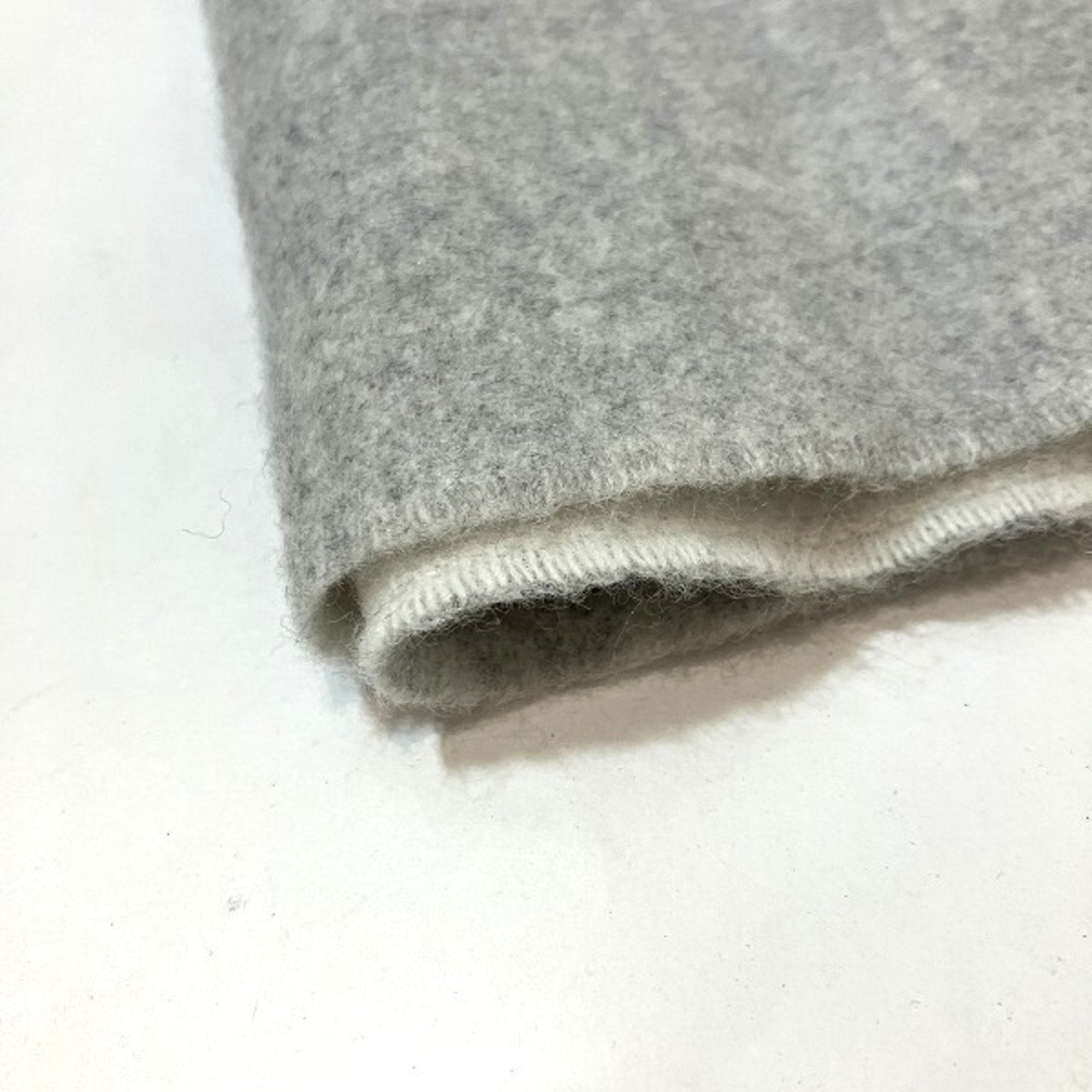 LOEWE gray wool cashmere brand accessory muffler ladies