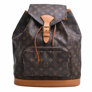 LOUIS VUITTON Monogram Monsouris GM Rucksack Backpack M51135 Brown Women's