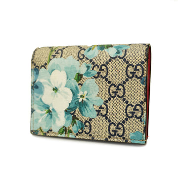 GUCCIAuth  GG Blooms Business Card Holder 546372 Navy