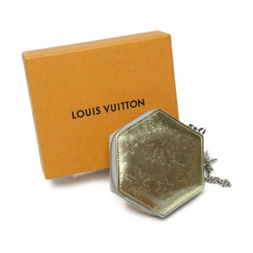 LOUIS VUITTON Porte Monet Flocon Coin Case Vernis Argent 2009 Limited Purse M58218  Gold LV