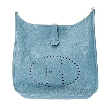 HERMES Evelyn 3 GM Blue Jean Palladium hardware JO stamp [around 2011] Unisex Taurillon Clemence shoulder bag