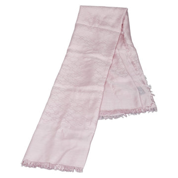 GUCCI GG pattern stole pink wool silk ladies