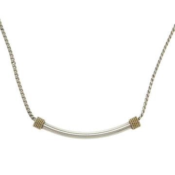 TIFFANY T Smile K14YG K14 Yellow Gold Silver 925 Necklace