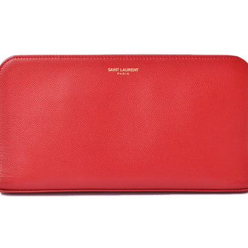 YVES SAINT LAURENT wallet  PARIS long leather red 328558 outlet