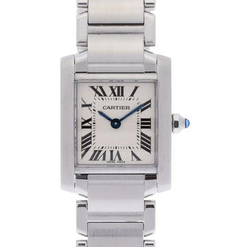 CARTIER Tank Française SM Women's SS Watch Quartz Ivory Dial