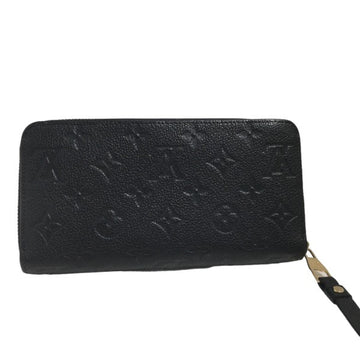 LOUIS VUITTON Round Zipper Monogram Empreinte Zippy Wallet M60571  Noir Long LV