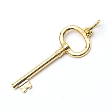 TIFFANY Oval Key Charm Yellow Gold [18K] No Stone Women,Men Fashion Pendant Necklace [Gold]