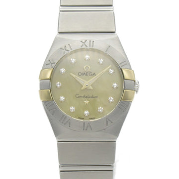 OMEGA Constellation Blush 12P Diamond Wrist Watch Watch Wrist Watch 123.20.24.60.57.002 Quartz Yellow champagne mother 123.20.24.60.57.002