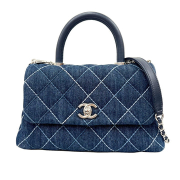 CHANEL Coco Handle XS Flap Bag 24 Shoulder Handbag Matelasse 27 Series A92990 Ladies Blue