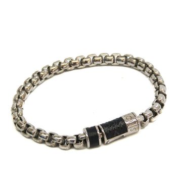 LOUIS VUITTON Bracelet Chain M M62592 Metal,Monogram Eclipse Bangle Monogram Eclipse,Silver