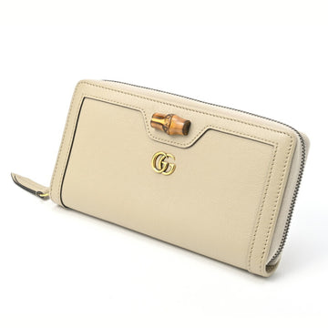 GUCCI Diana zip around wallet 658634 beige