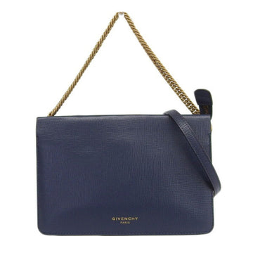 GIVENCHY Leather Chain Handbag BB50A7B07L Blue Ladies