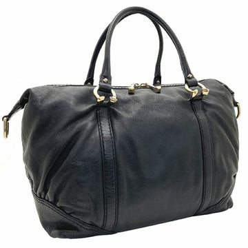 Gucci Handbag Horsebit Boston Leather Black 189892 GUCCI Studs Tote Bag Shoulder Back