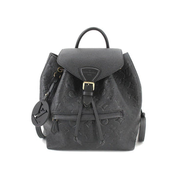 LOUIS VUITTON Monogram Implant Montsuri PM Backpack Leather Noir M45205 RFID Montsouris