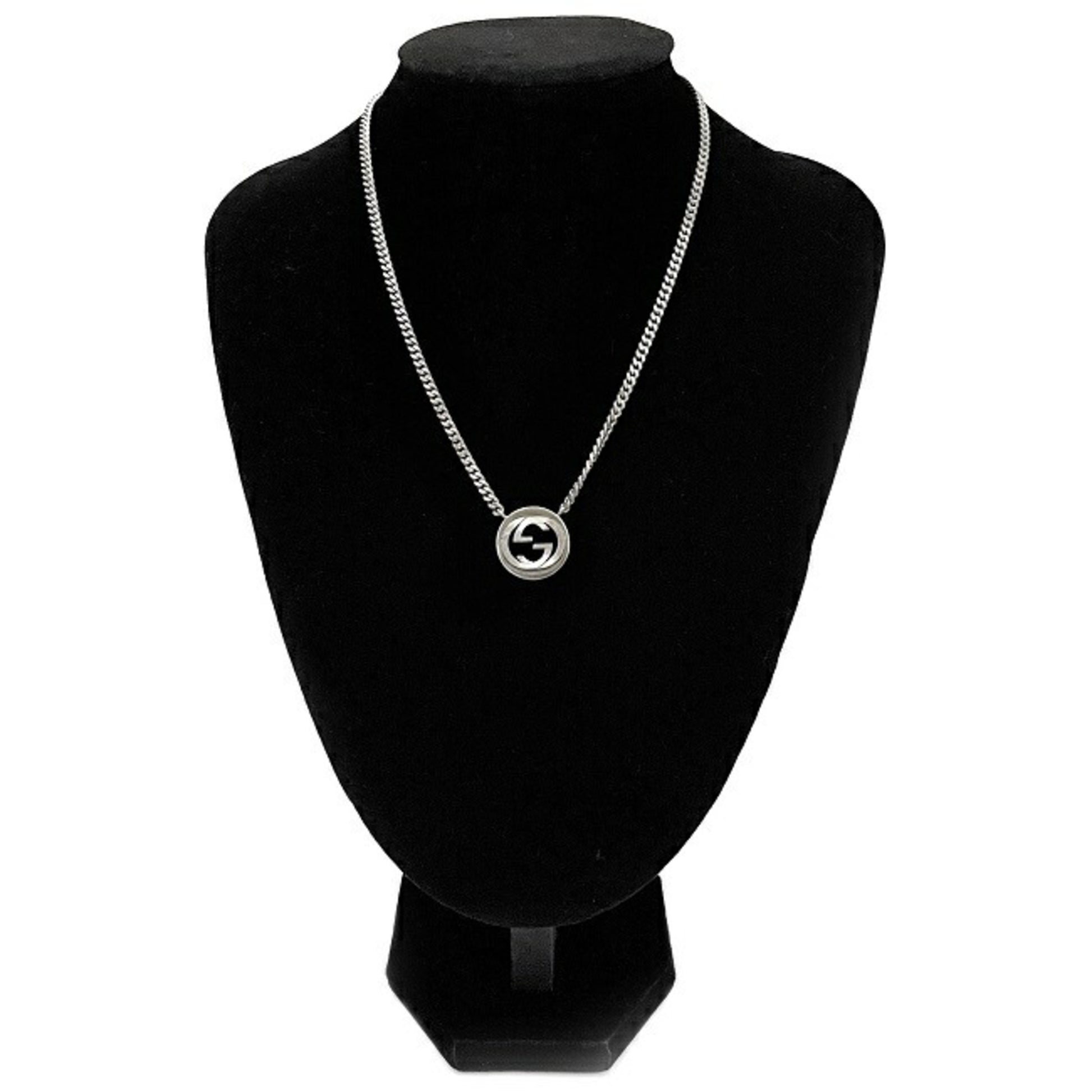 Shop GUCCI 2020-21FW Silver Necklace With Interlocking G (604155 J8400  0811) by mizutamadot