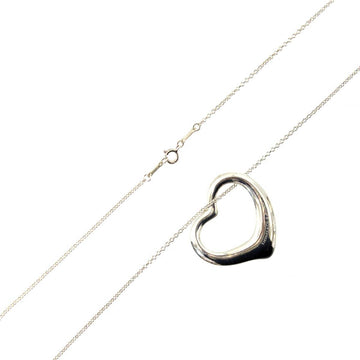 TIFFANY & Co. Open Heart Elsa Peretti Long Pendant Necklace SV925 Silver 925 Approx. 75cm 19.6g